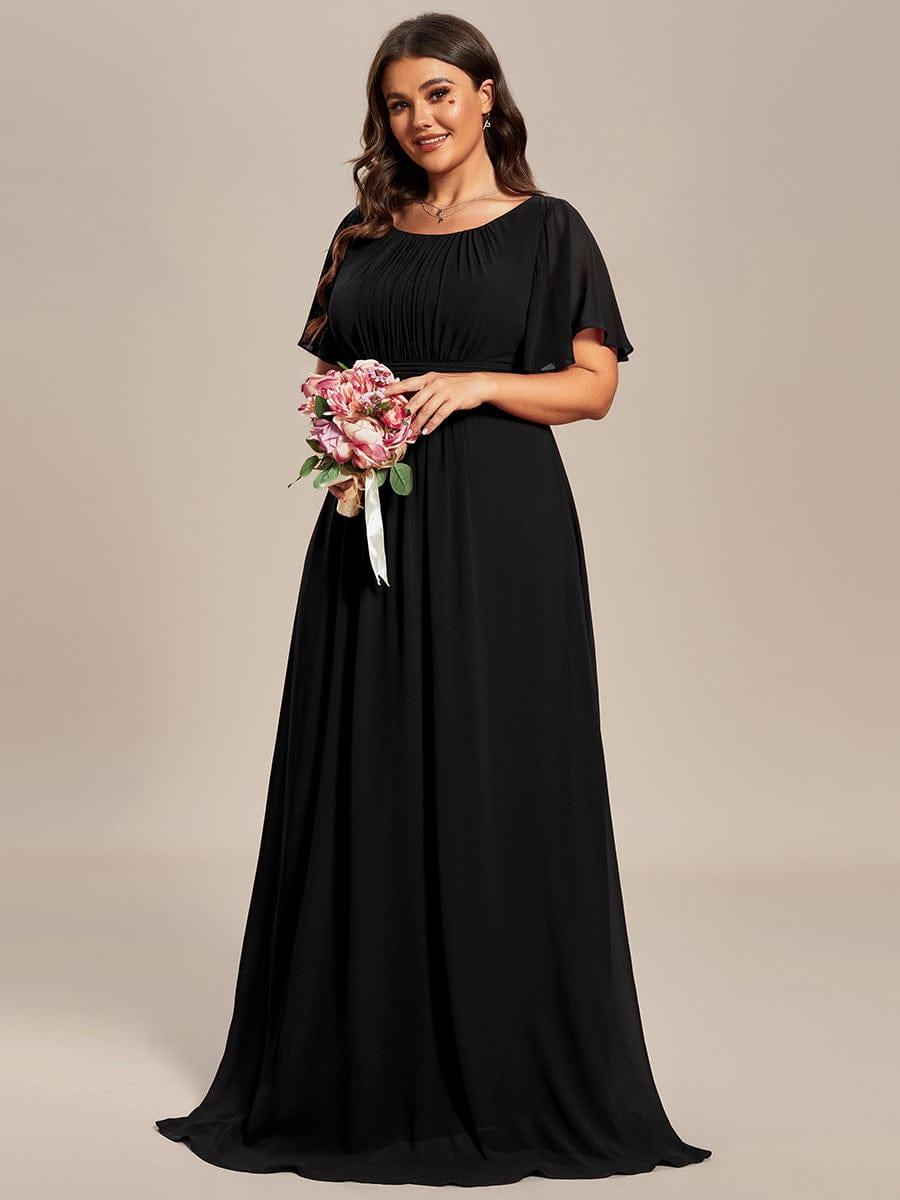 ever KIMORA|Maxi Chiffon Ruffles Sleeve Wedding Guest Dress