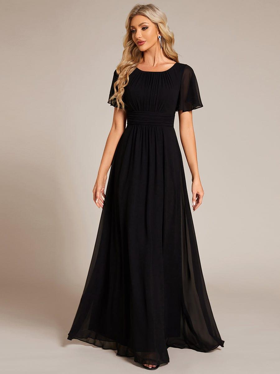 ever KIMORA|Maxi Chiffon Ruffles Sleeve Wedding Guest Dress