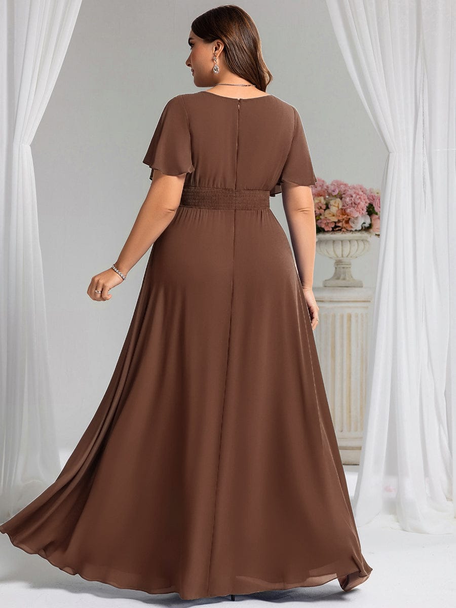 ever KIMORA|Simple Chiffon Pleated A-Line Bridesmaid Dress