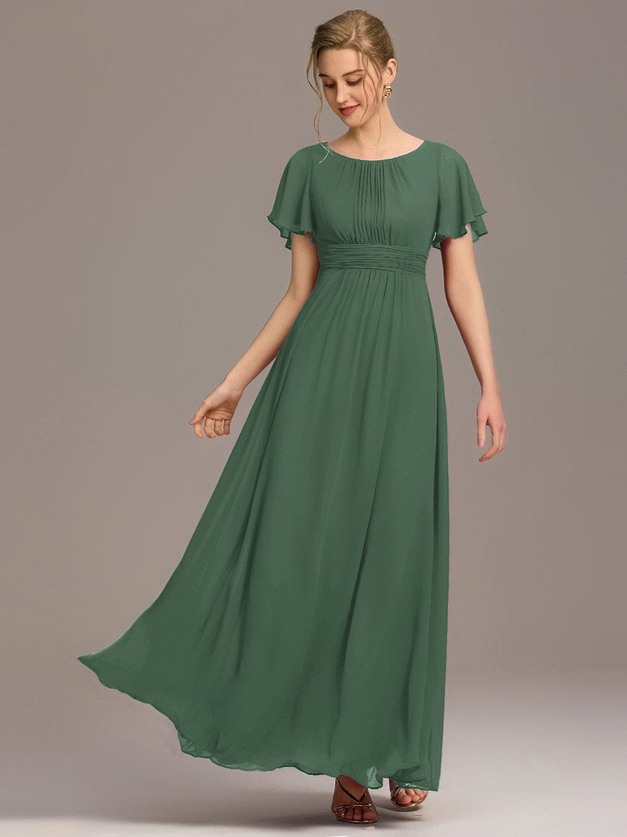 ever KIMORA|Maxi Chiffon Ruffles Sleeve Wedding Guest Dress
