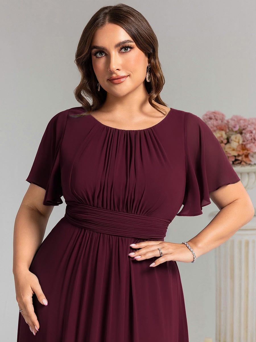 ever KIMORA|Maxi Chiffon Ruffles Sleeve Wedding Guest Dress