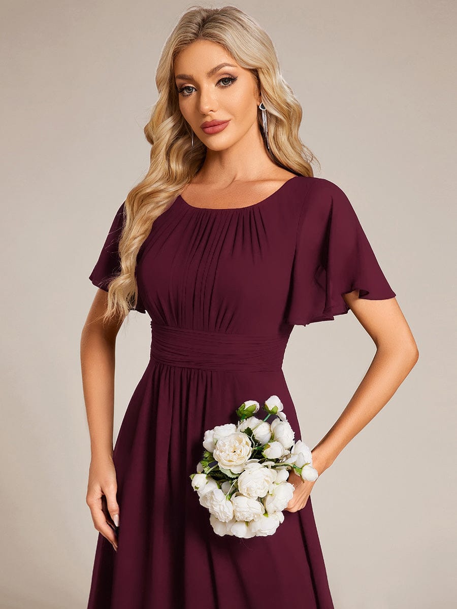 ever KIMORA|Maxi Chiffon Ruffles Sleeve Wedding Guest Dress