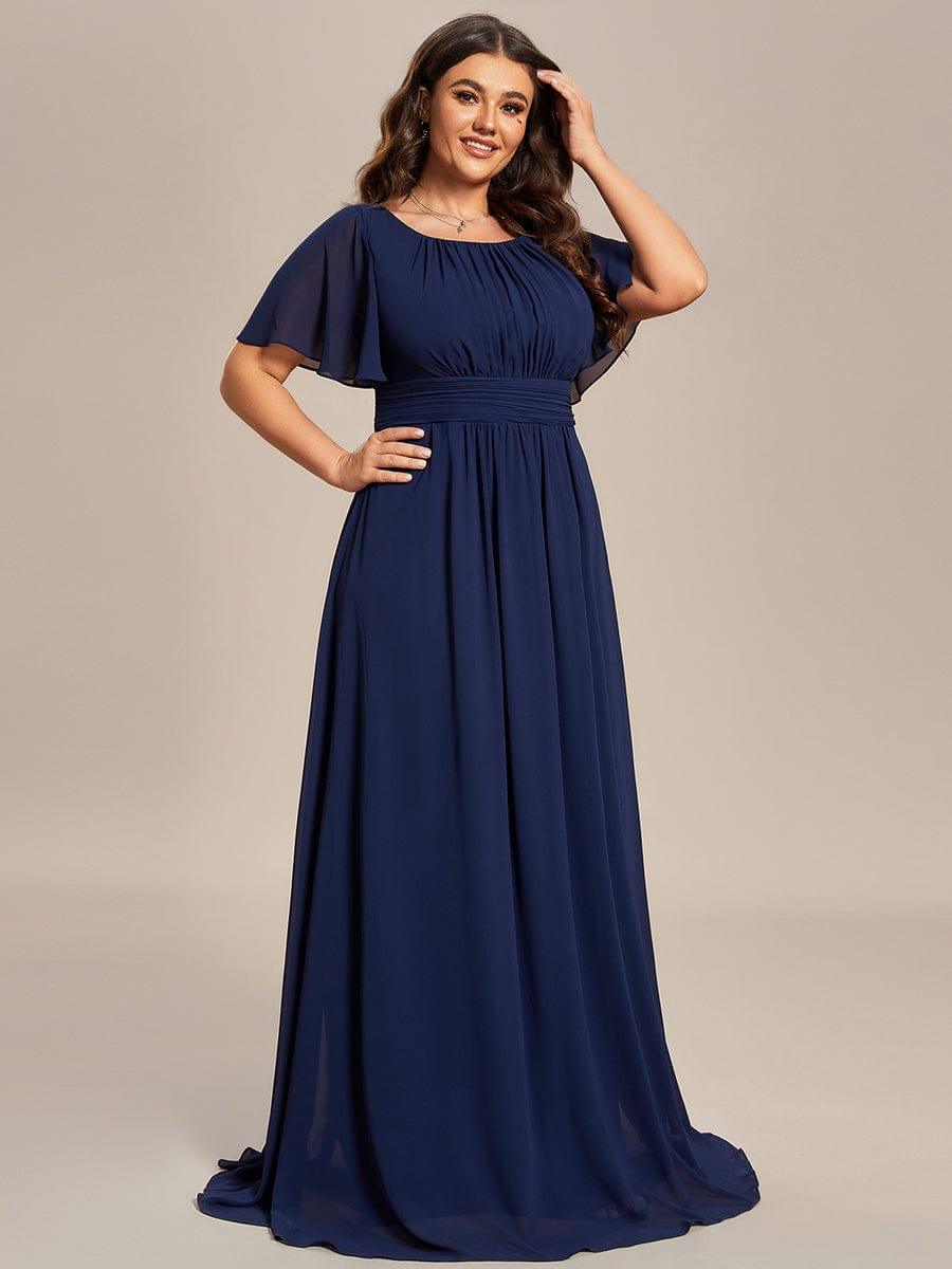 ever KIMORA|Maxi Chiffon Ruffles Sleeve Wedding Guest Dress