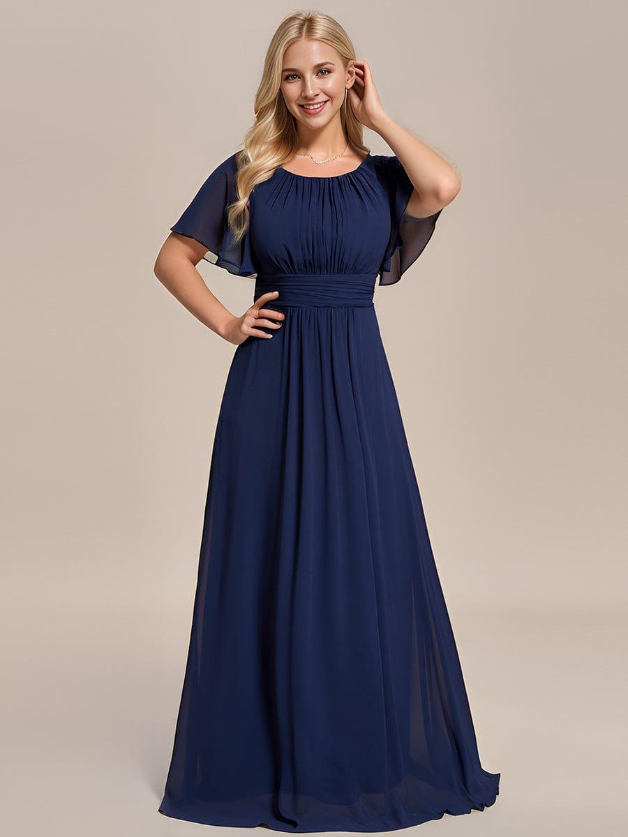 ever KIMORA|Maxi Chiffon Ruffles Sleeve Wedding Guest Dress
