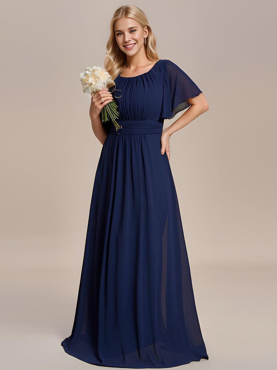 ever KIMORA|Maxi Chiffon Ruffles Sleeve Wedding Guest Dress