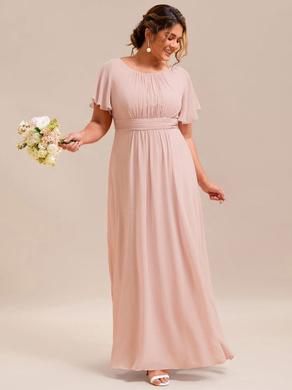 ever KIMORA|Maxi Chiffon Ruffles Sleeve Wedding Guest Dress