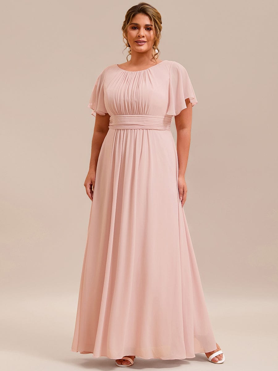 ever KIMORA|Maxi Chiffon Ruffles Sleeve Wedding Guest Dress
