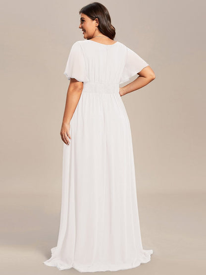 ever KIMORA|Maxi Chiffon Ruffles Sleeve Wedding Guest Dress