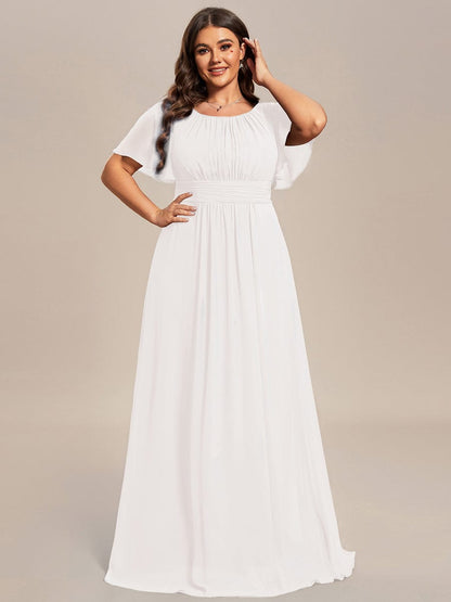 ever KIMORA|Simple Chiffon Pleated A-Line Bridesmaid Dress
