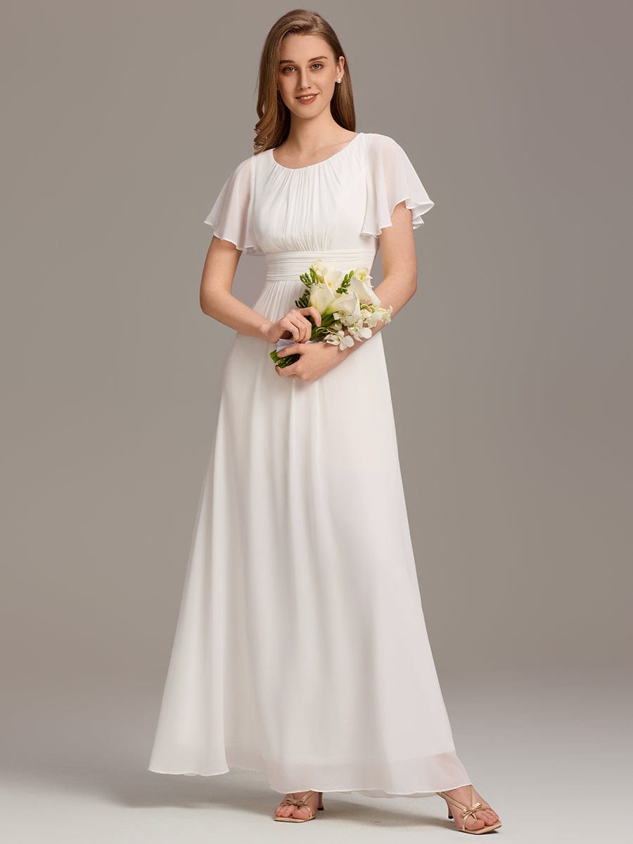 ever KIMORA|Maxi Chiffon Ruffles Sleeve Wedding Guest Dress