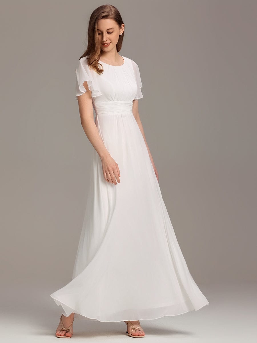 ever KIMORA|Maxi Chiffon Ruffles Sleeve Wedding Guest Dress