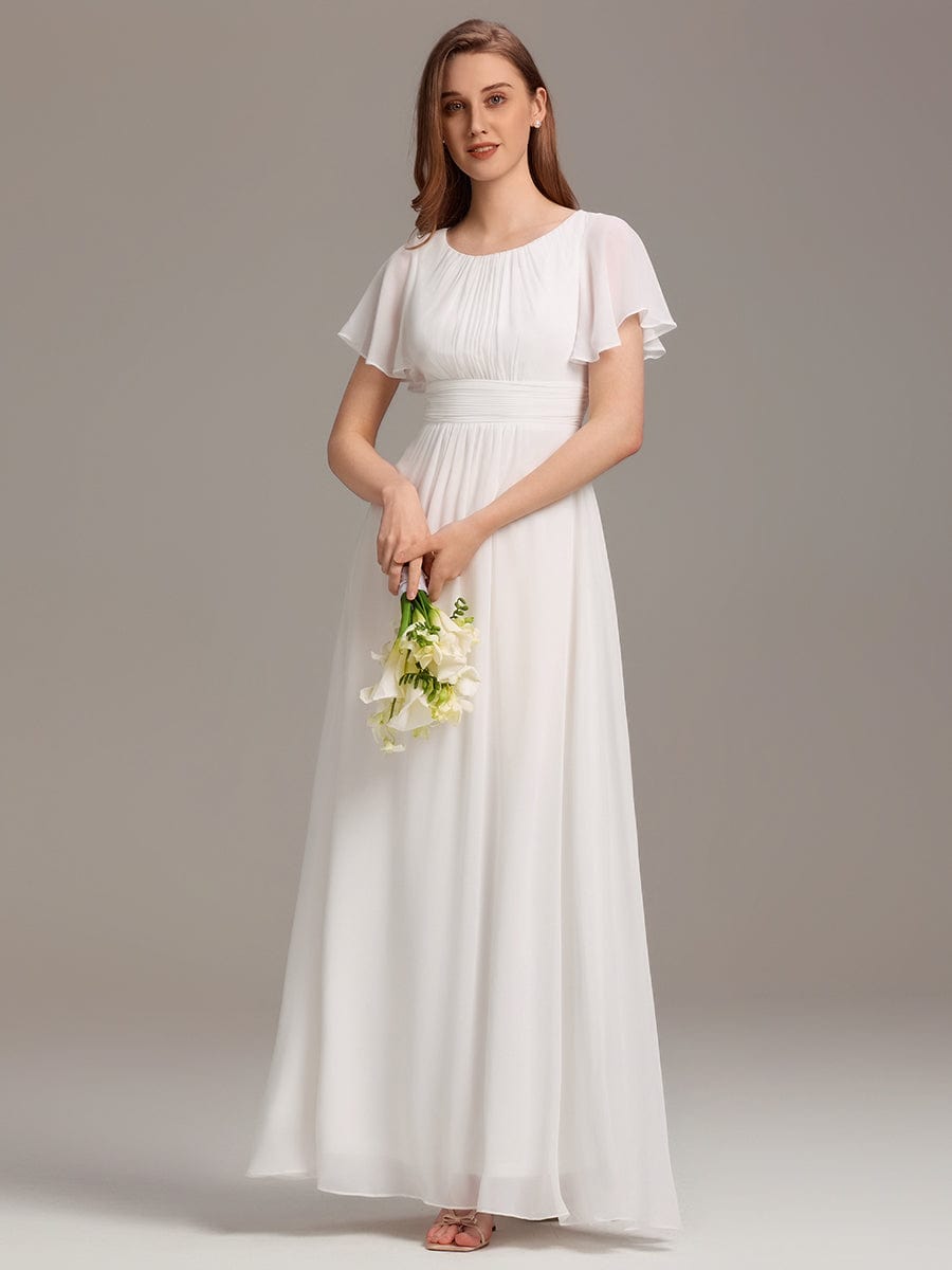 ever KIMORA|Maxi Chiffon Ruffles Sleeve Wedding Guest Dress