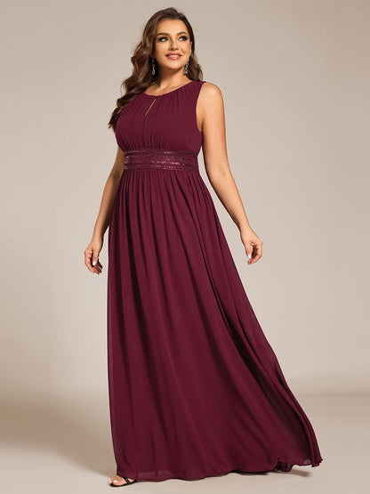 ever KALIA|Hollow Out Sleeveless Maxi Wedding Guest Dress