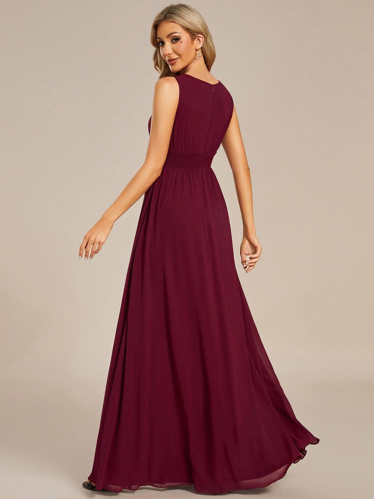 ever KALIA|Hollow Out Sleeveless Maxi Wedding Guest Dress