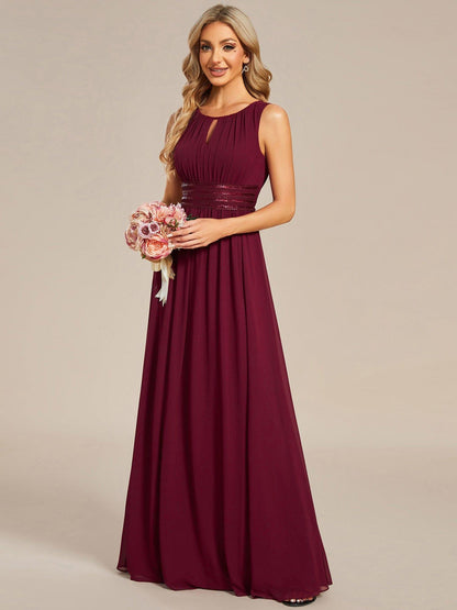 ever KALIA|Hollow Out Sleeveless Maxi Wedding Guest Dress
