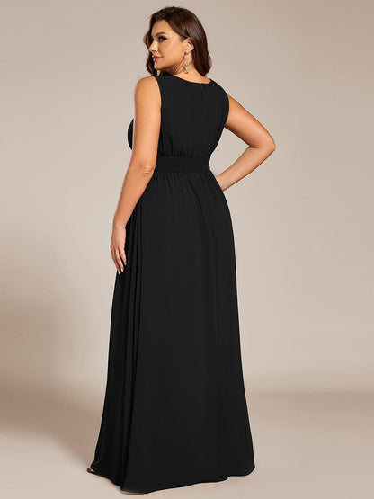ever KALIA|Hollow Out Sleeveless Maxi Wedding Guest Dress