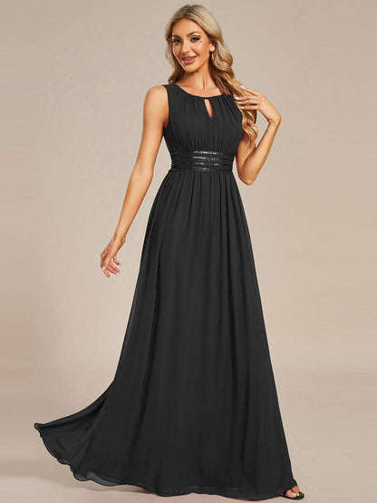 ever KALIA|Hollow Out Sleeveless Maxi Wedding Guest Dress