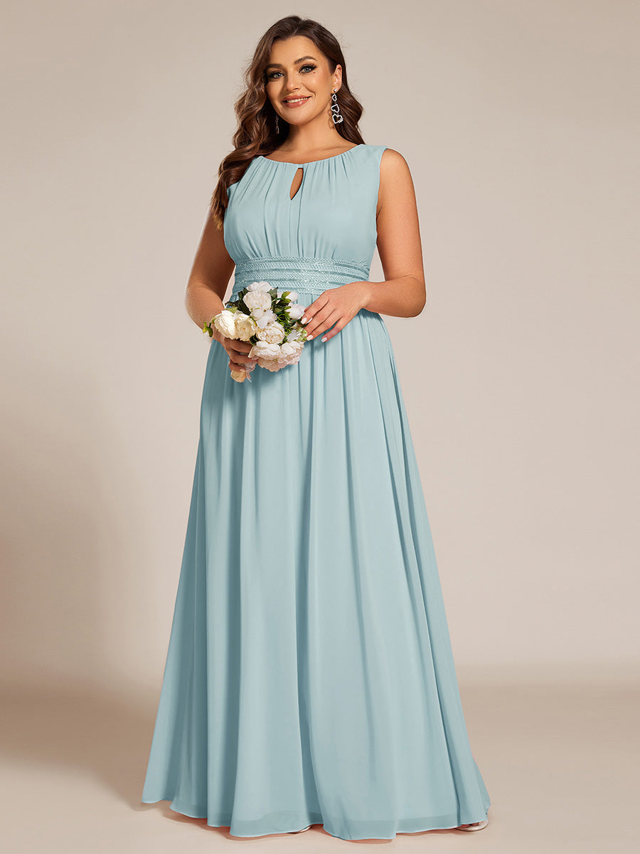 ever KALIA|Hollow Out Sleeveless Maxi Wedding Guest Dress