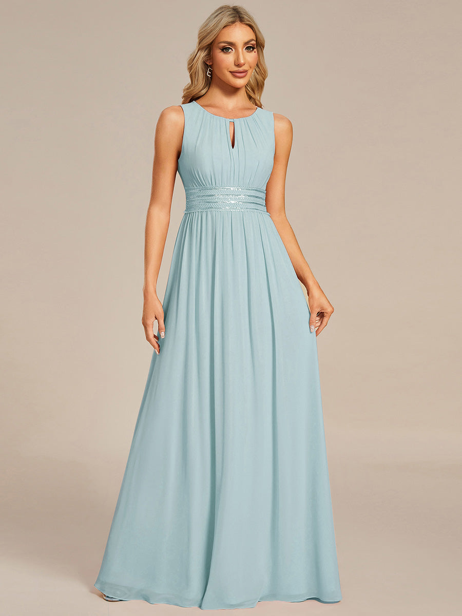 ever KALIA|Hollow Out Sleeveless Maxi Wedding Guest Dress