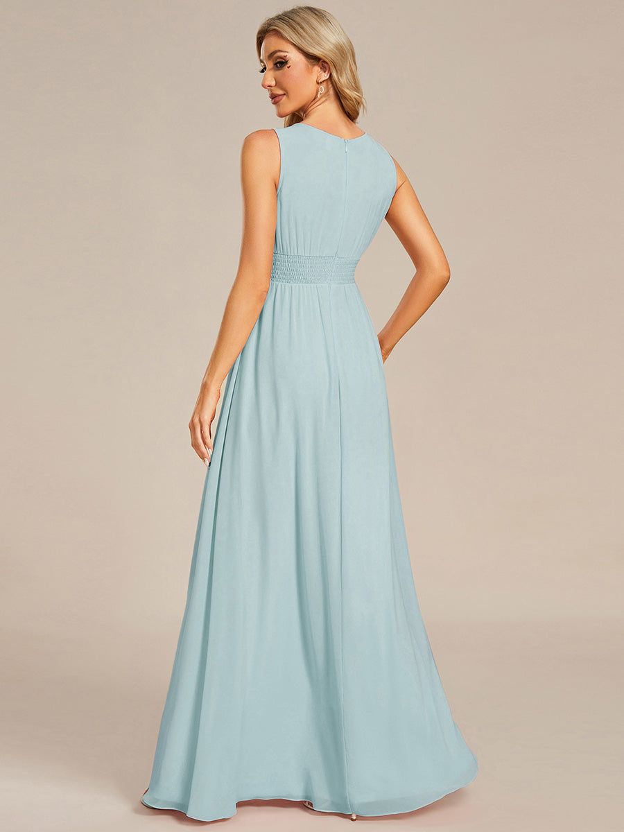 ever KALIA|Simple Sleeveless A-line Chiffon Bridesmaid Dress with Hollow Out Detail