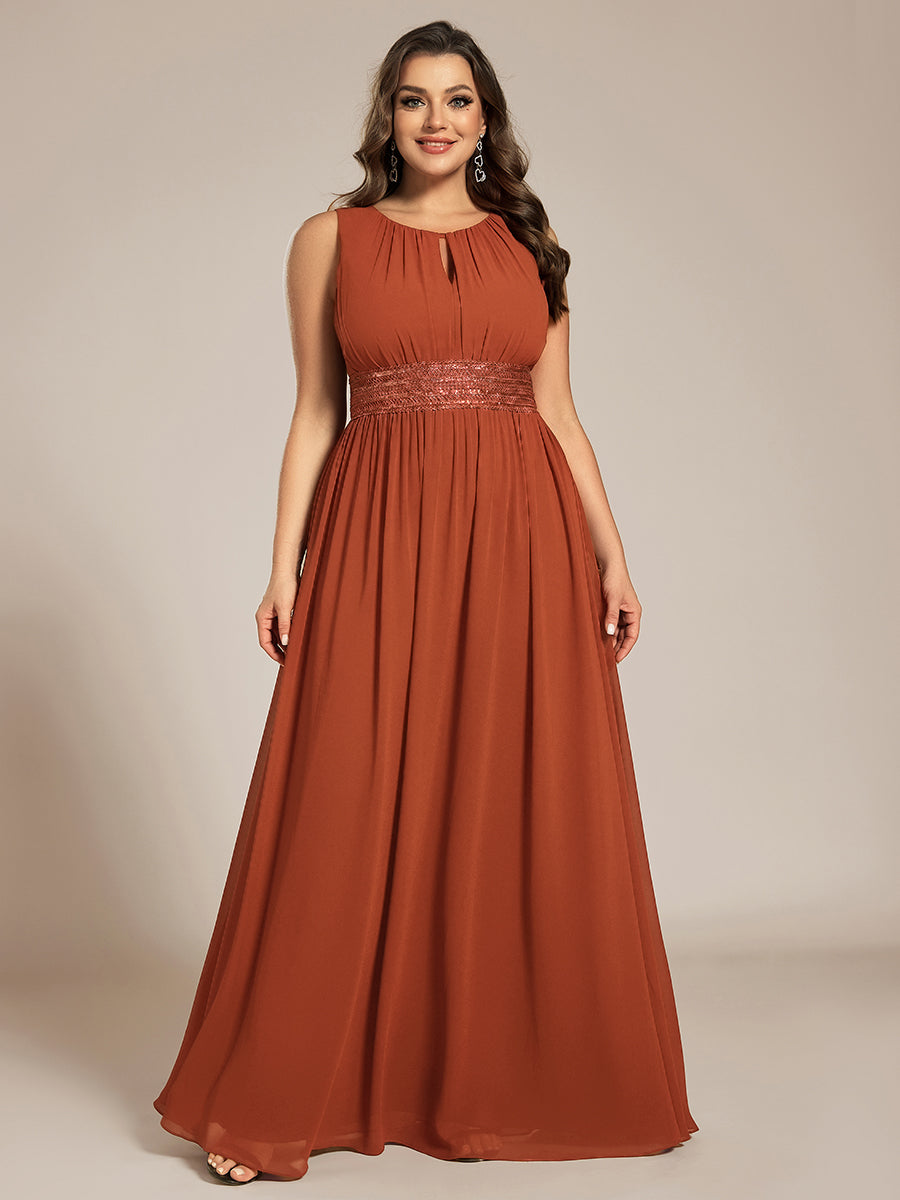 ever KALIA|Hollow Out Sleeveless Maxi Wedding Guest Dress