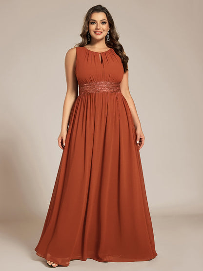 ever KALIA|Hollow Out Sleeveless Maxi Wedding Guest Dress