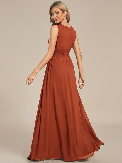 ever KALIA|Hollow Out Sleeveless Maxi Wedding Guest Dress