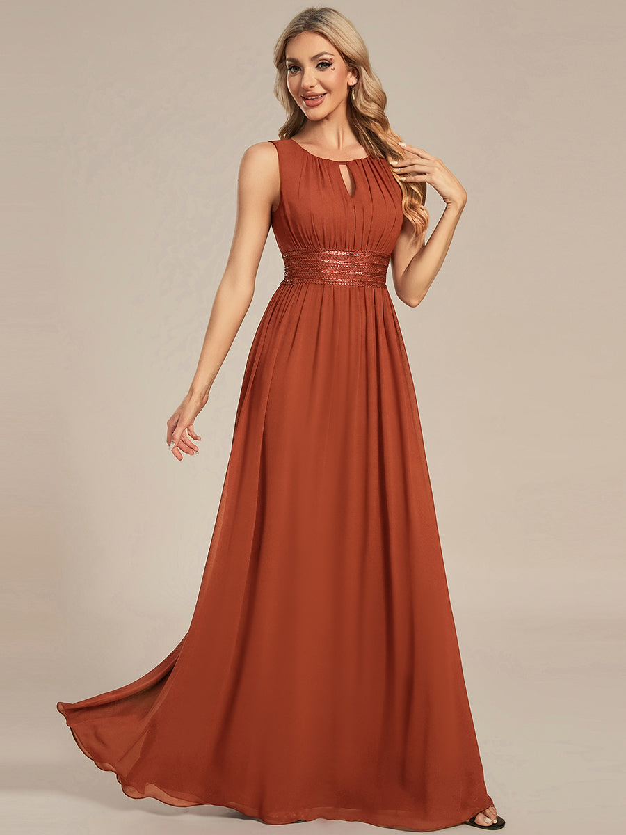 ever KALIA|Hollow Out Sleeveless Maxi Wedding Guest Dress