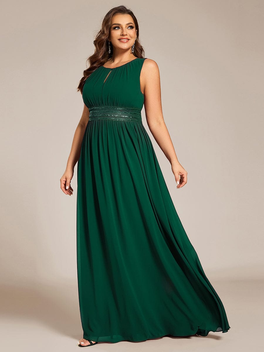 ever KALIA|Hollow Out Sleeveless Maxi Wedding Guest Dress