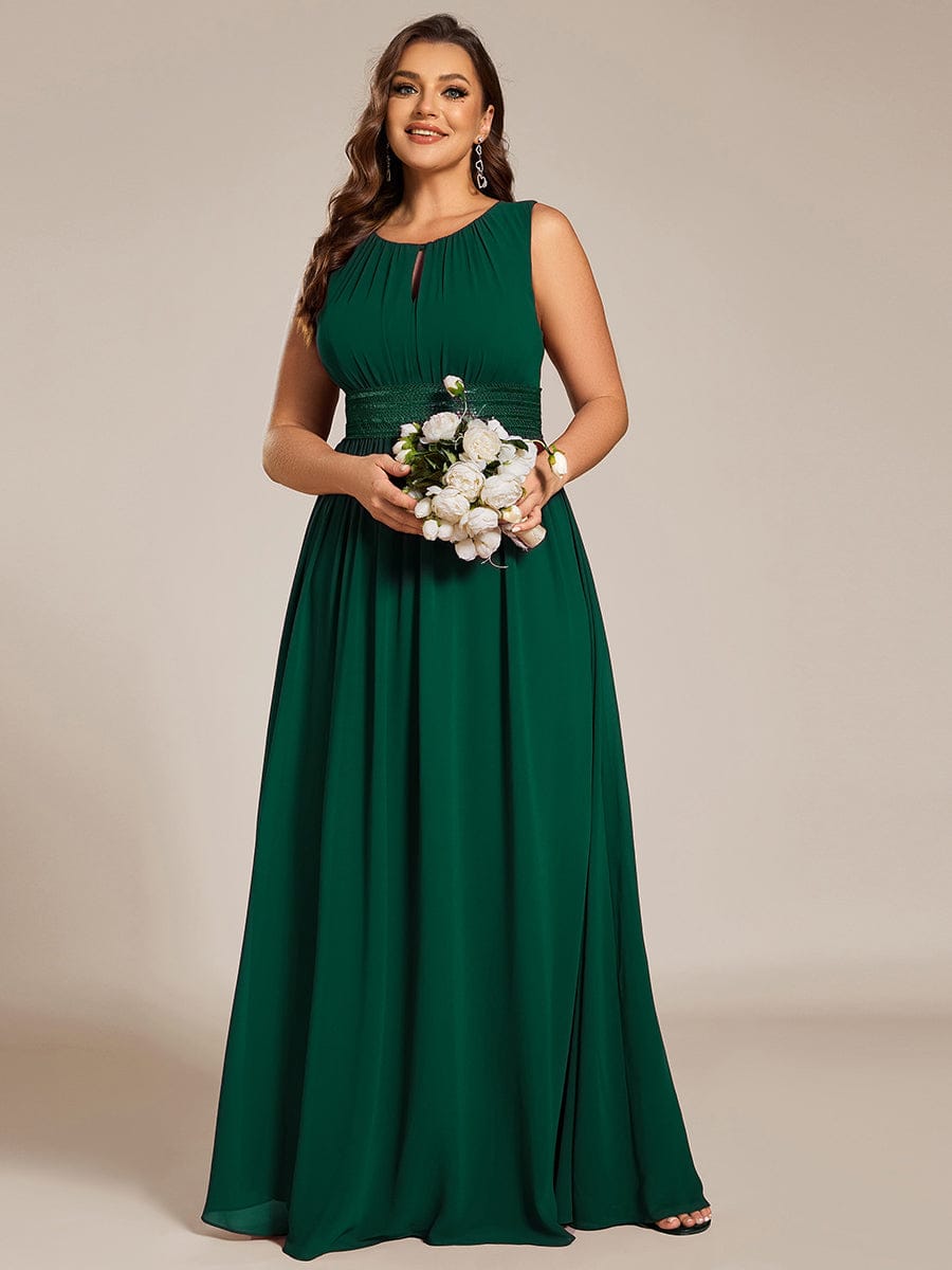 ever KALIA|Hollow Out Sleeveless Maxi Wedding Guest Dress
