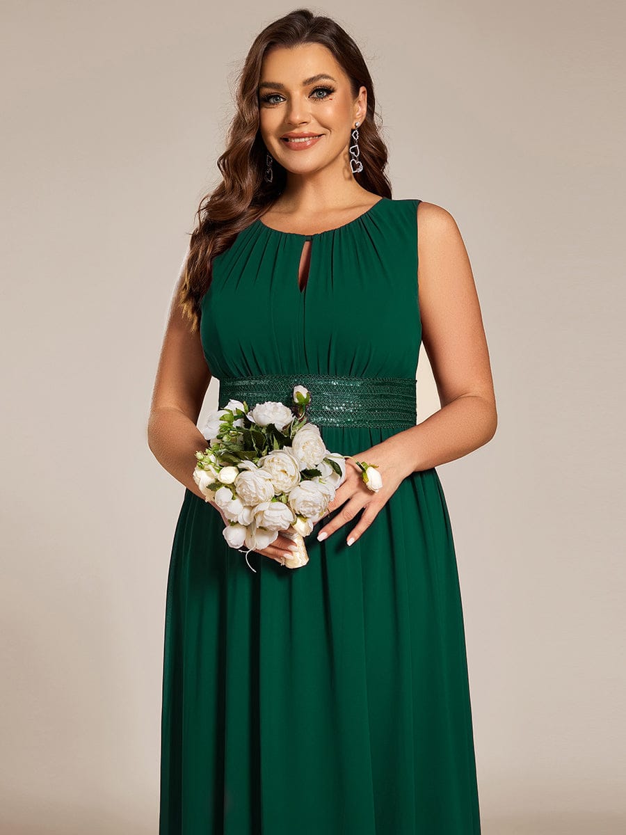 ever KALIA|Hollow Out Sleeveless Maxi Wedding Guest Dress