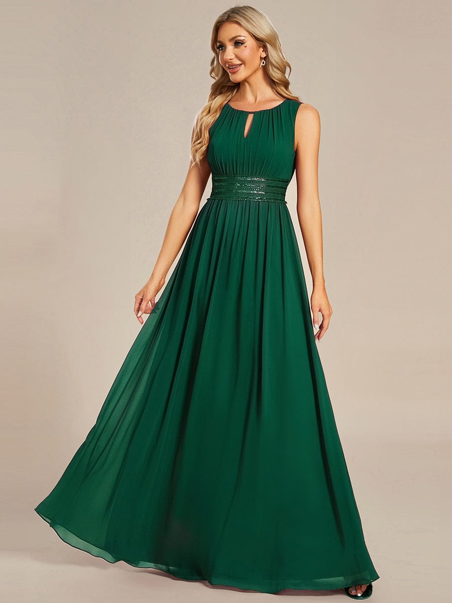 ever KALIA|Hollow Out Sleeveless Maxi Wedding Guest Dress