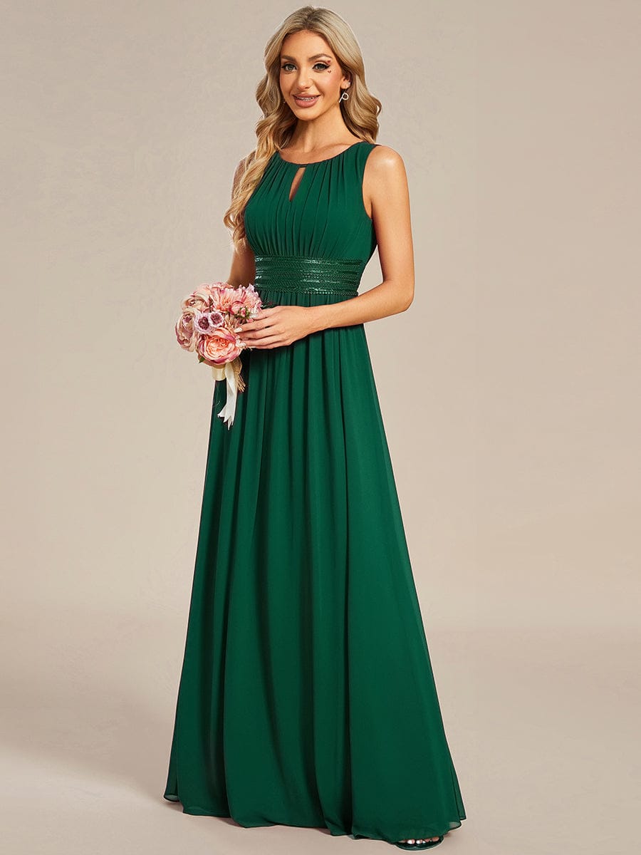 ever KALIA|Hollow Out Sleeveless Maxi Wedding Guest Dress