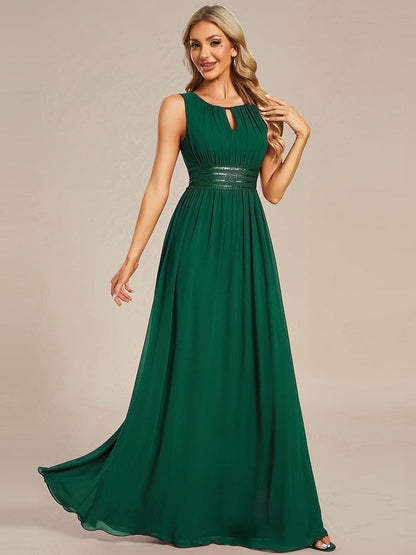 ever KALIA|Hollow Out Sleeveless Maxi Wedding Guest Dress