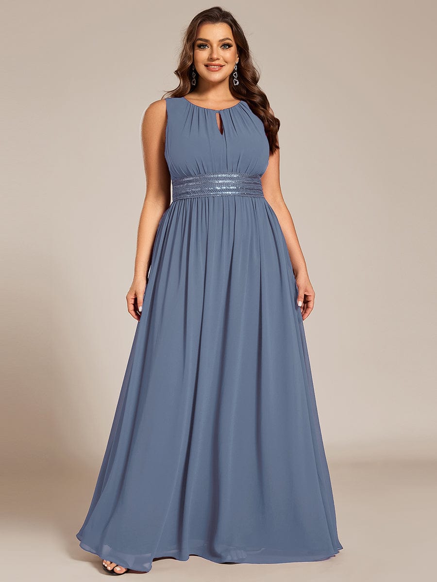 ever KALIA|Hollow Out Sleeveless Maxi Wedding Guest Dress