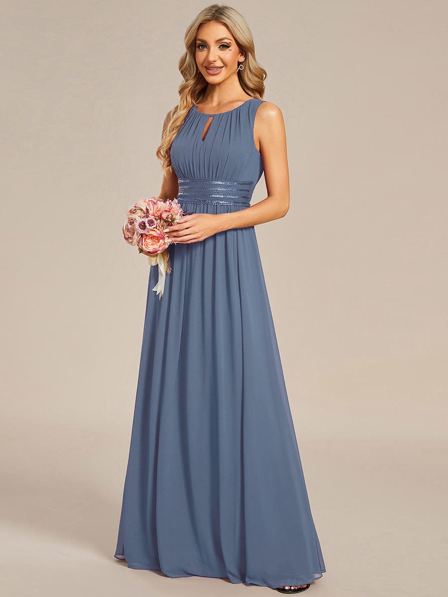 ever KALIA|Hollow Out Sleeveless Maxi Wedding Guest Dress