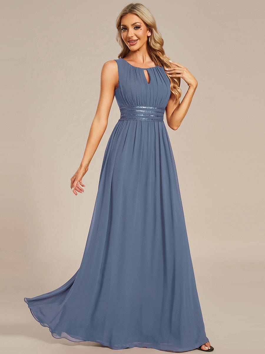 ever KALIA|Hollow Out Sleeveless Maxi Wedding Guest Dress