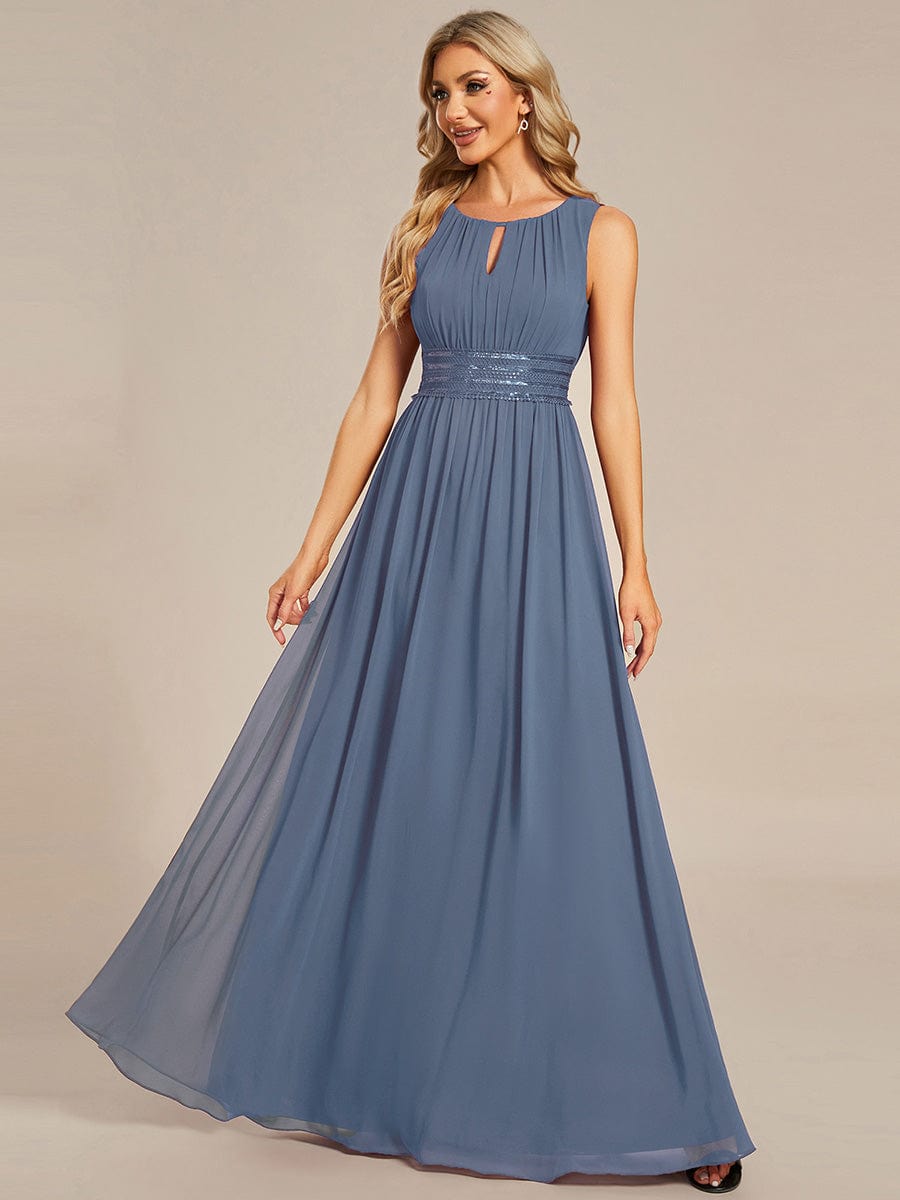 ever KALIA|Hollow Out Sleeveless Maxi Wedding Guest Dress