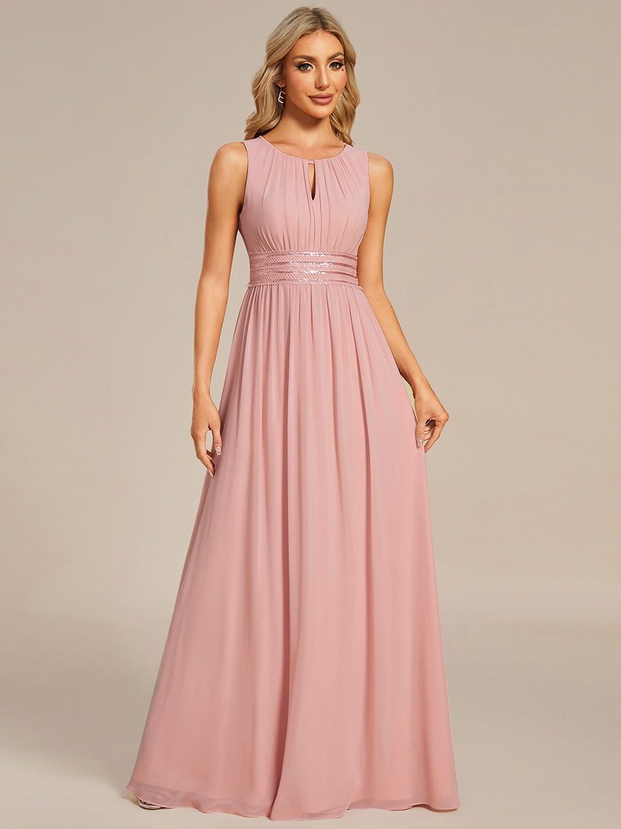 ever KALIA|Hollow Out Sleeveless Maxi Wedding Guest Dress