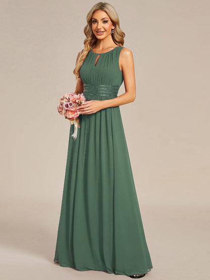 ever KALIA|Hollow Out Sleeveless Maxi Wedding Guest Dress
