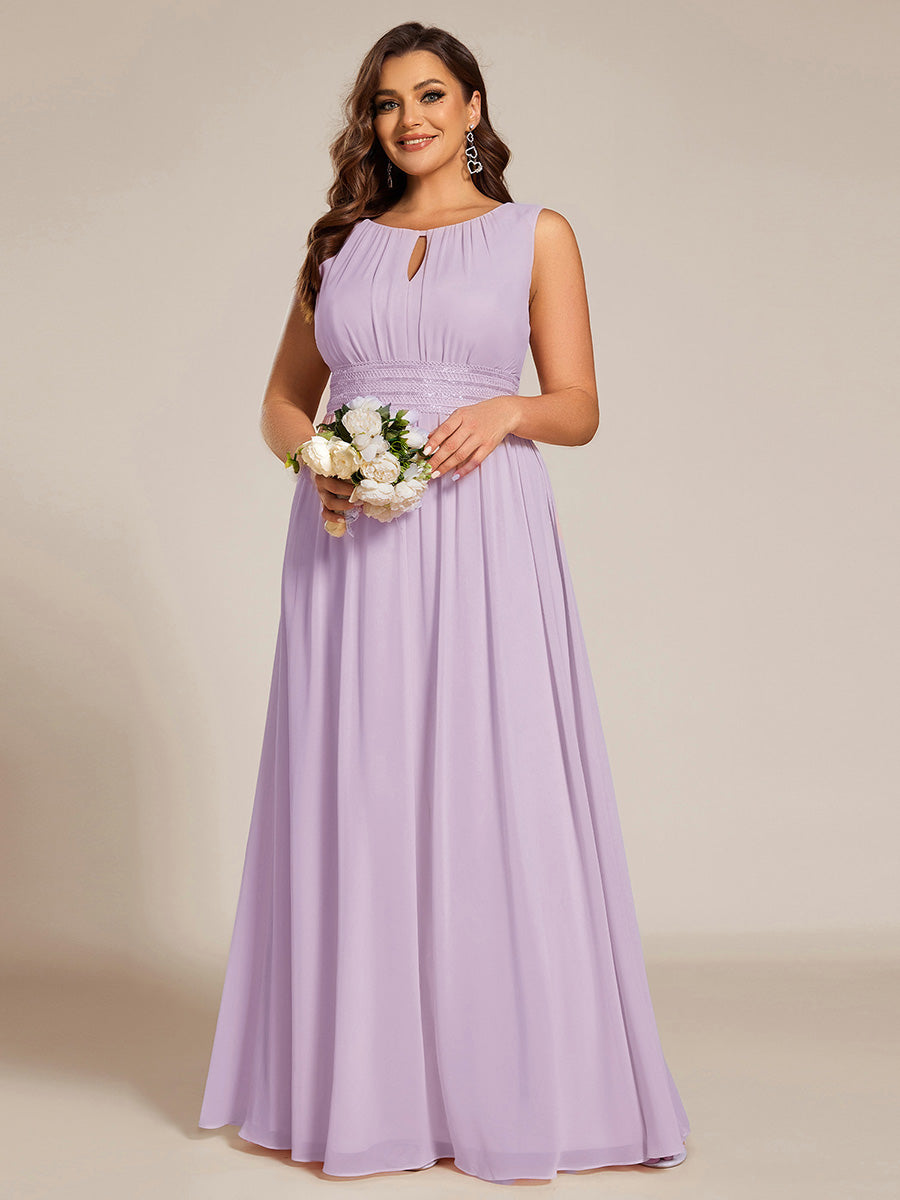 ever KALIA|Hollow Out Sleeveless Maxi Wedding Guest Dress