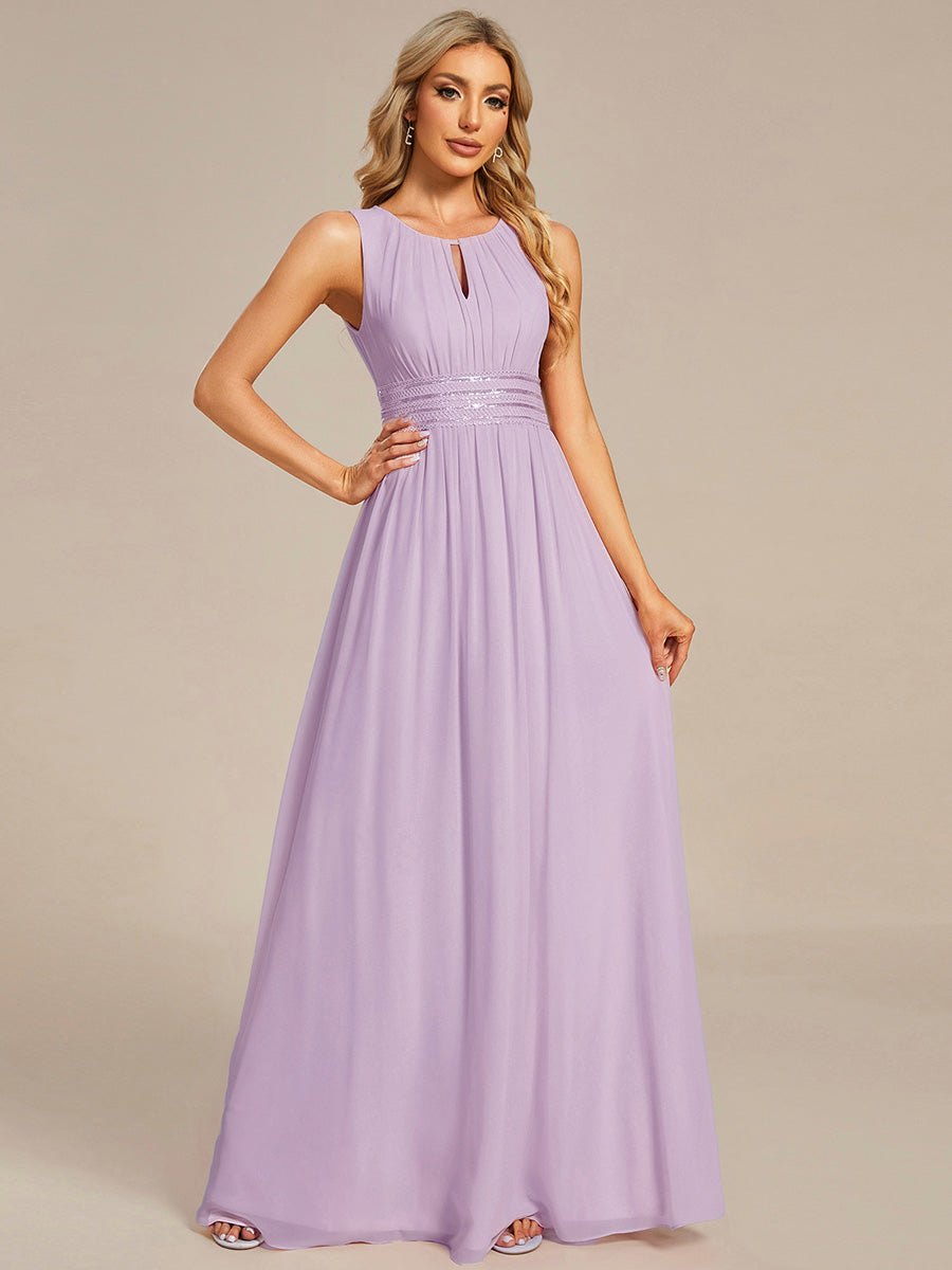 ever KALIA|Hollow Out Sleeveless Maxi Wedding Guest Dress