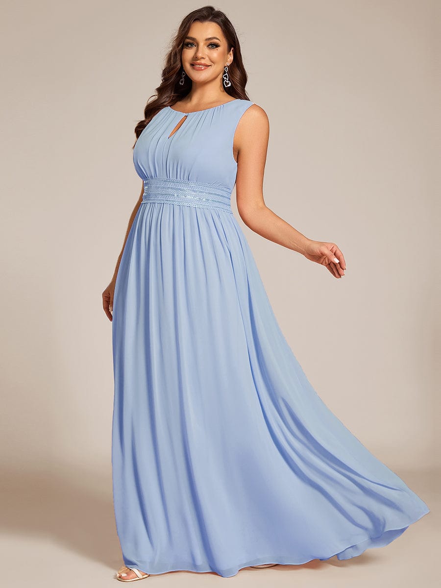 ever KALIA|Hollow Out Sleeveless Maxi Wedding Guest Dress