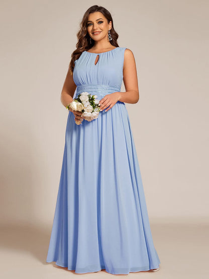 ever KALIA|Hollow Out Sleeveless Maxi Wedding Guest Dress