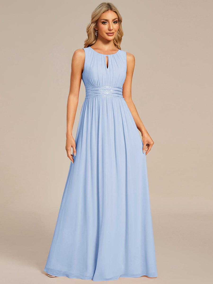 ever KALIA|Hollow Out Sleeveless Maxi Wedding Guest Dress