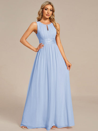 ever KALIA|Hollow Out Sleeveless Maxi Wedding Guest Dress
