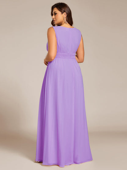 ever KALIA|Hollow Out Sleeveless Maxi Wedding Guest Dress