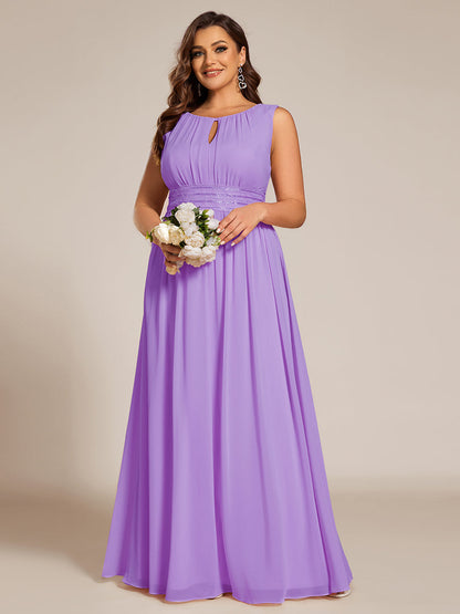 ever KALIA|Hollow Out Sleeveless Maxi Wedding Guest Dress
