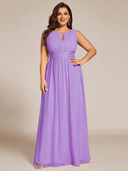 ever KALIA|Hollow Out Sleeveless Maxi Wedding Guest Dress
