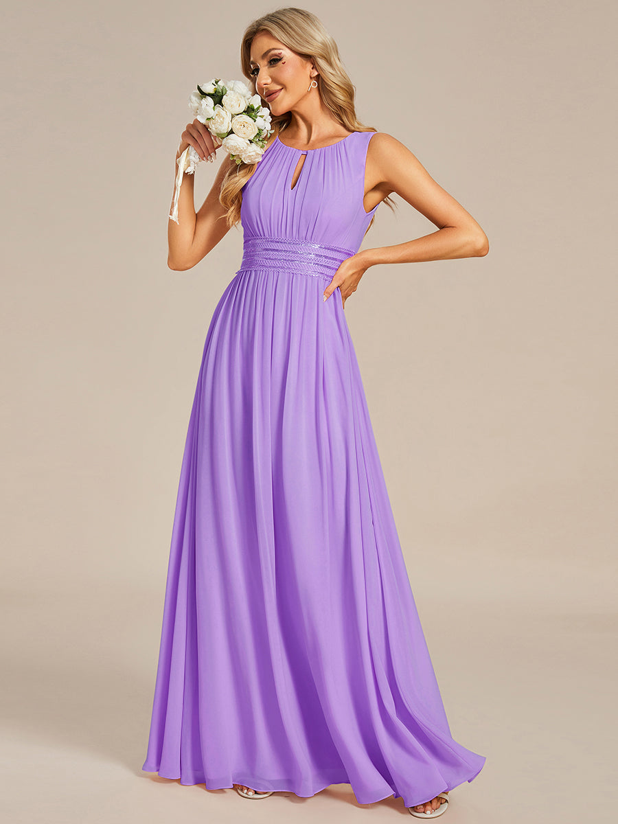 ever KALIA|Hollow Out Sleeveless Maxi Wedding Guest Dress